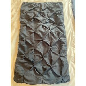 Chezmoi Collection Navy Blue Pintuck Pillow Shams Set of 2 King Size‎ 20x36